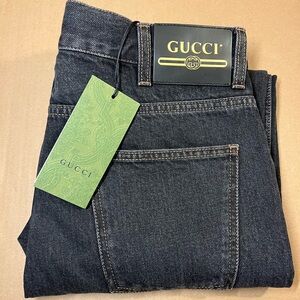 Authentic Gucci Men's Tapered Black Jeans size 32